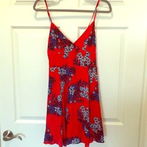 Floral mini summer dress